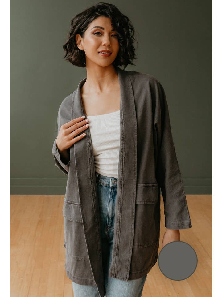 People Of Leisure - Wholesale Cardigan - Women's - Joni Organic Cotton Open Front Cardigan2