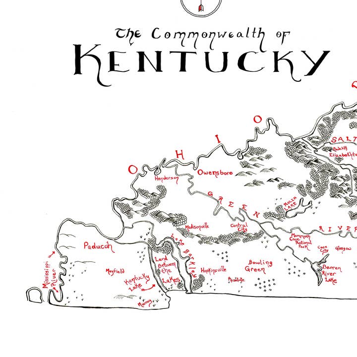 Lord of Maps - Wholesale Map - Kentucky Map2