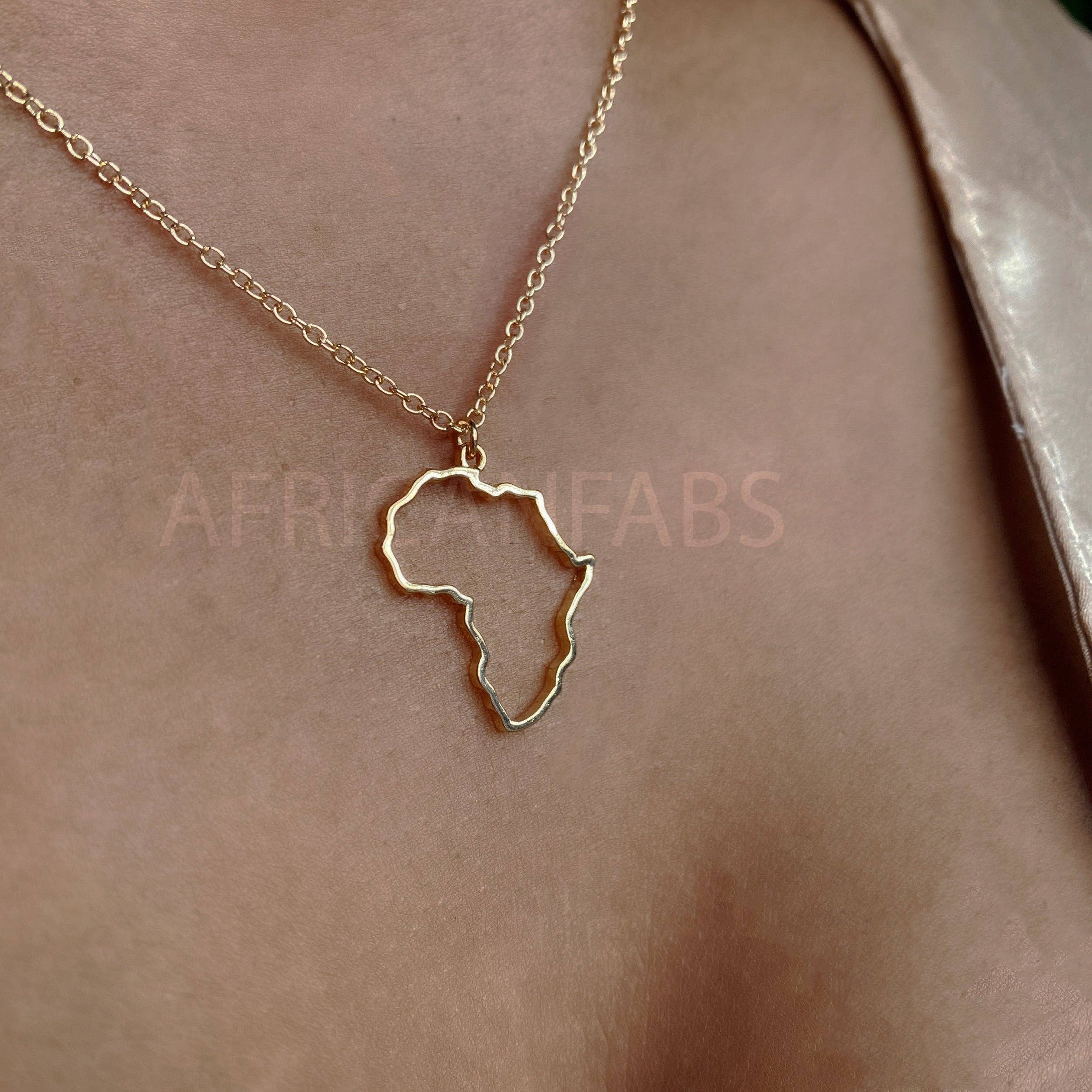 AfricanFabs - Wholesale Pendant/Charm Necklace - Necklace / pendant - African continent - Gold0