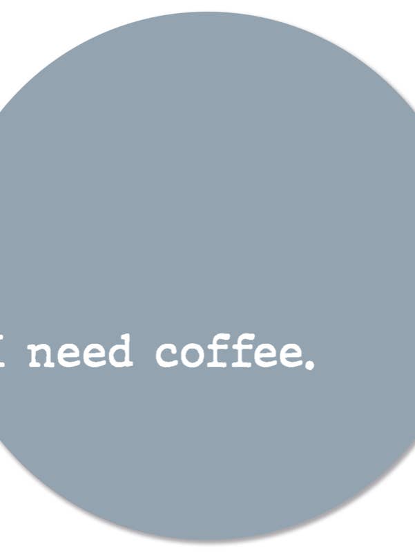 Muurcirkel I need coffee blauw for wholesale by Label2X B.V.