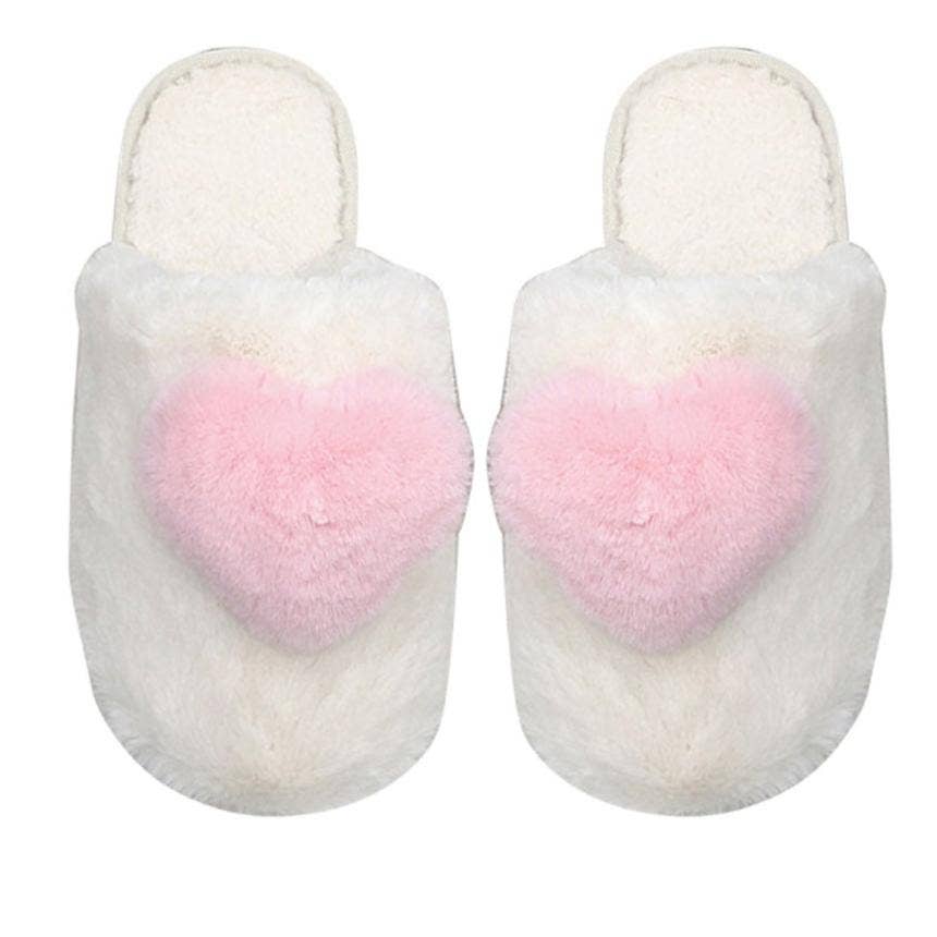 ASSORTED Pom Pom Heart Fluffy Home Slide Slippers SS3429-46 (12PC) for wholesale on Faire2