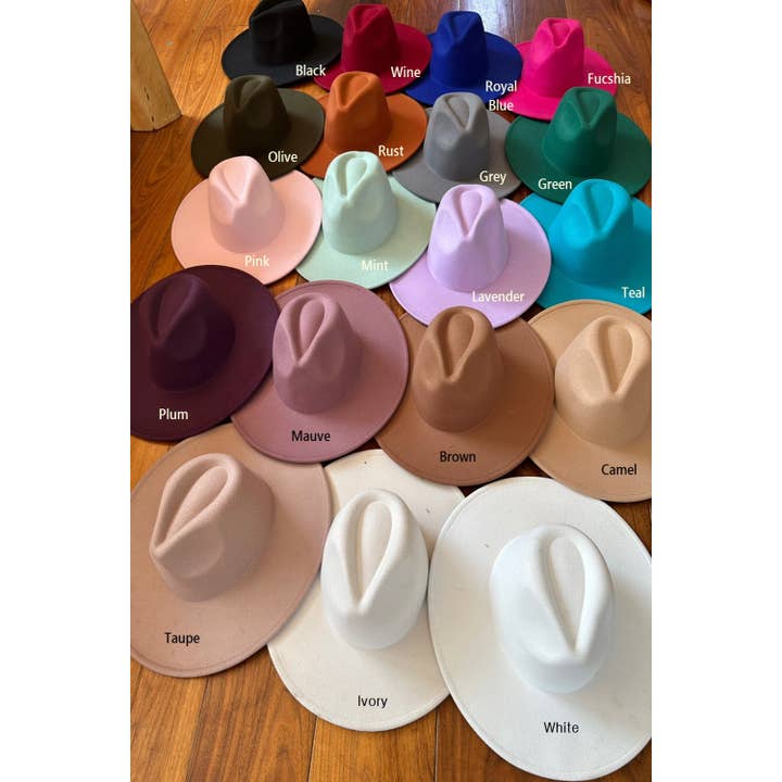 Fashion Classic Wide Brim Felt Hat - Premium Quality for wholesale by One and Only Accessories