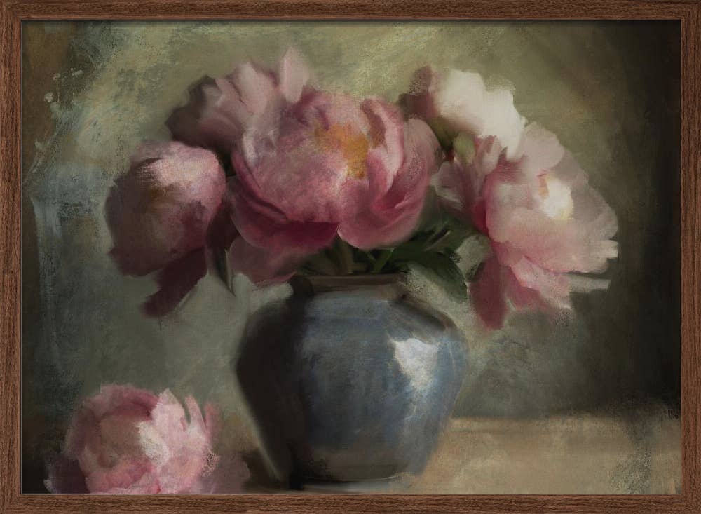 Ready2hangart, Inc. - Wholesale Art Print - "Pivoines En Rose" Framed Textured Wall Art5