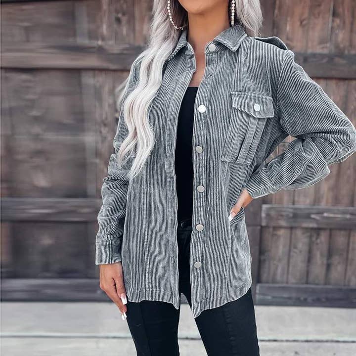 Fashion Combination - Wholesale Shirt Jacket/Shacket - Women's - oversized cotton waffle shacket