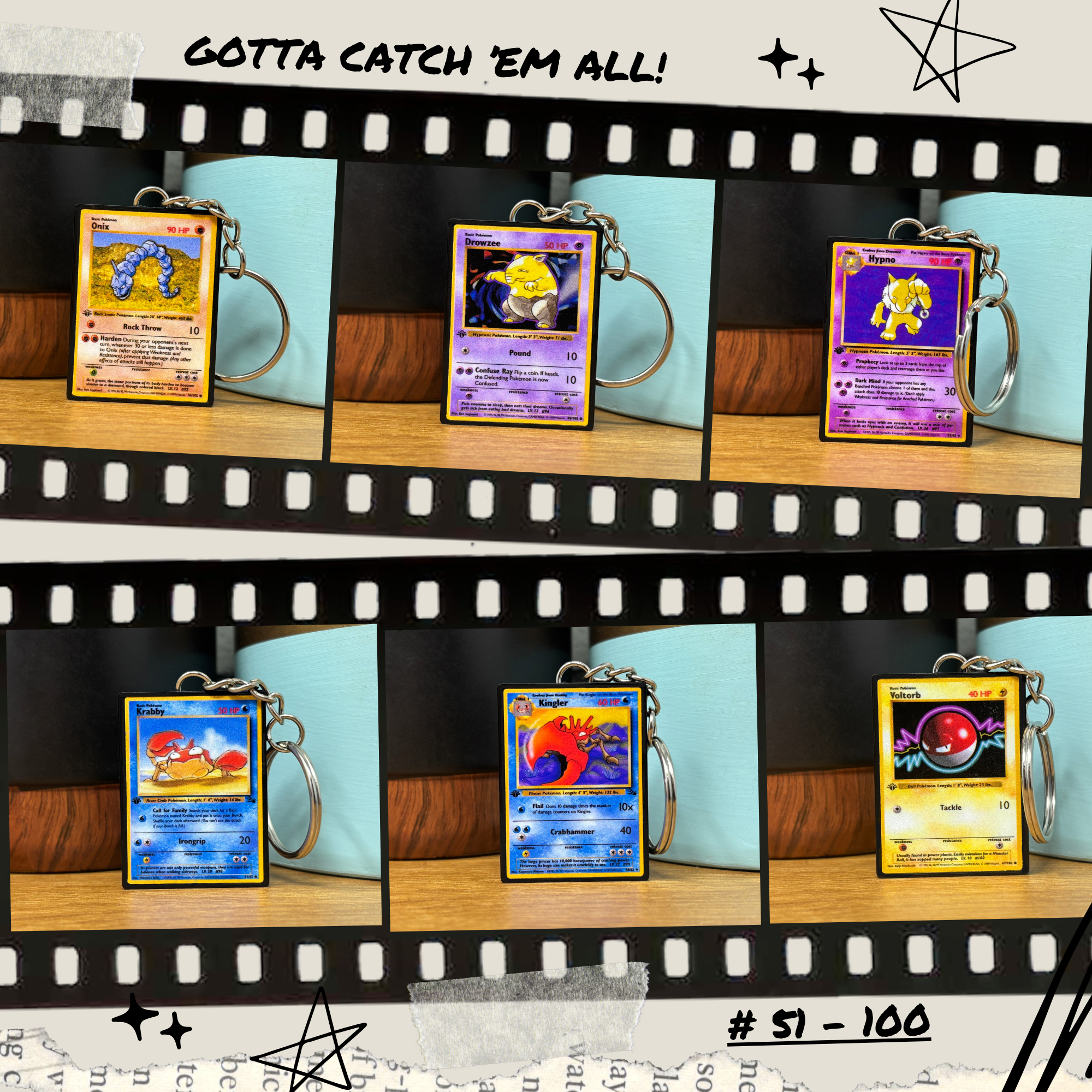 BitsyLabs - Wholesale Keychain - Unisex - Pokemon Card Keychains (51-100)8