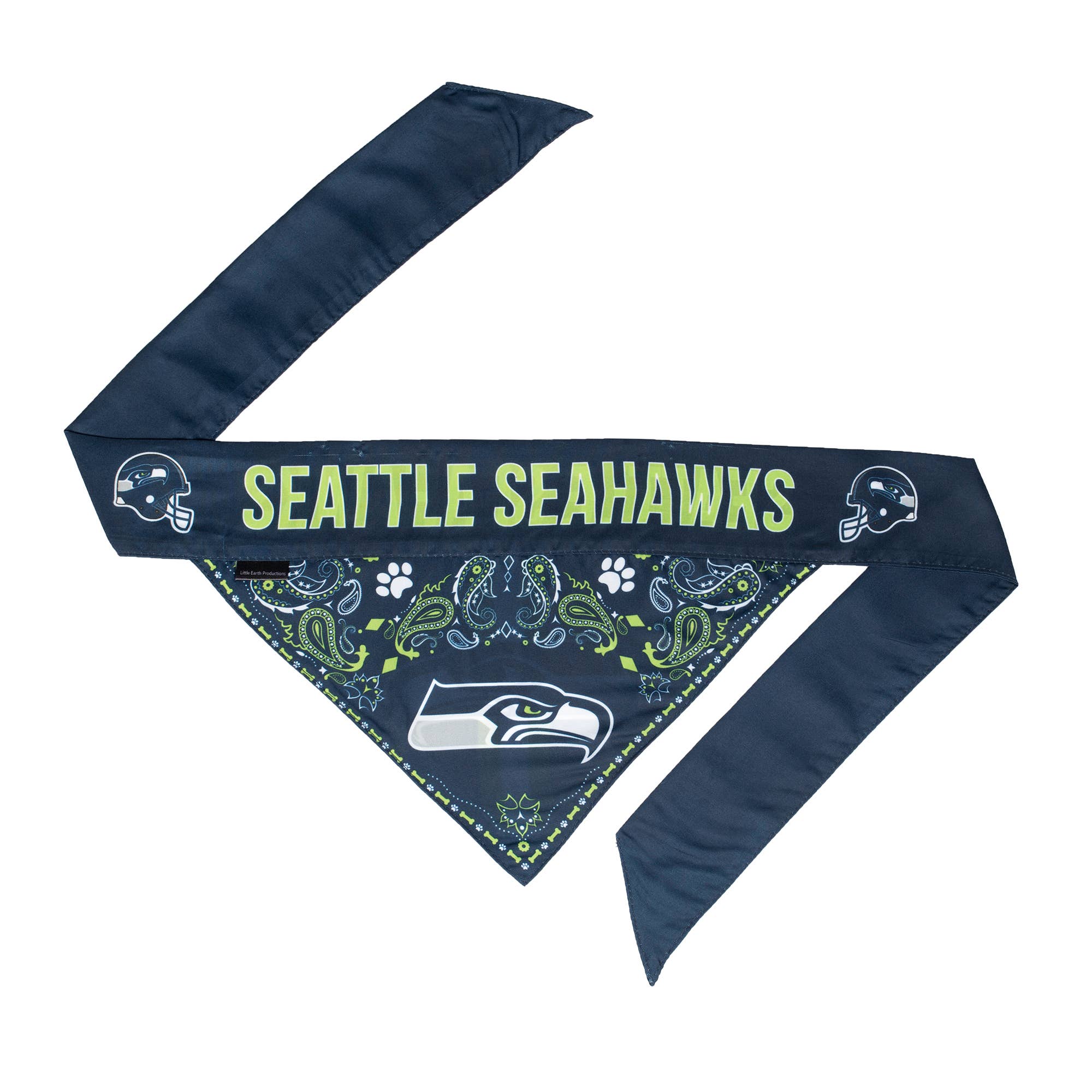 Little Earth Productions - Vente Bandana – chien - Bandana réversible pour animaux de compagnie NFL Seattle Seahawks1