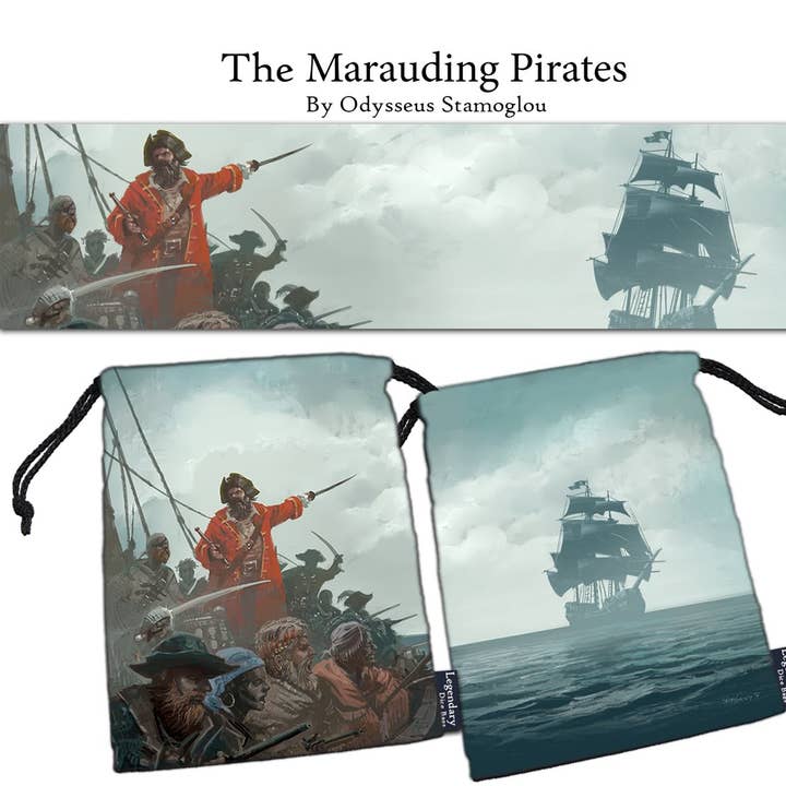 Bolsas de Dados Lendárias XL - Os Piratas Saqueadores por atacado de Drawlab Entertainment