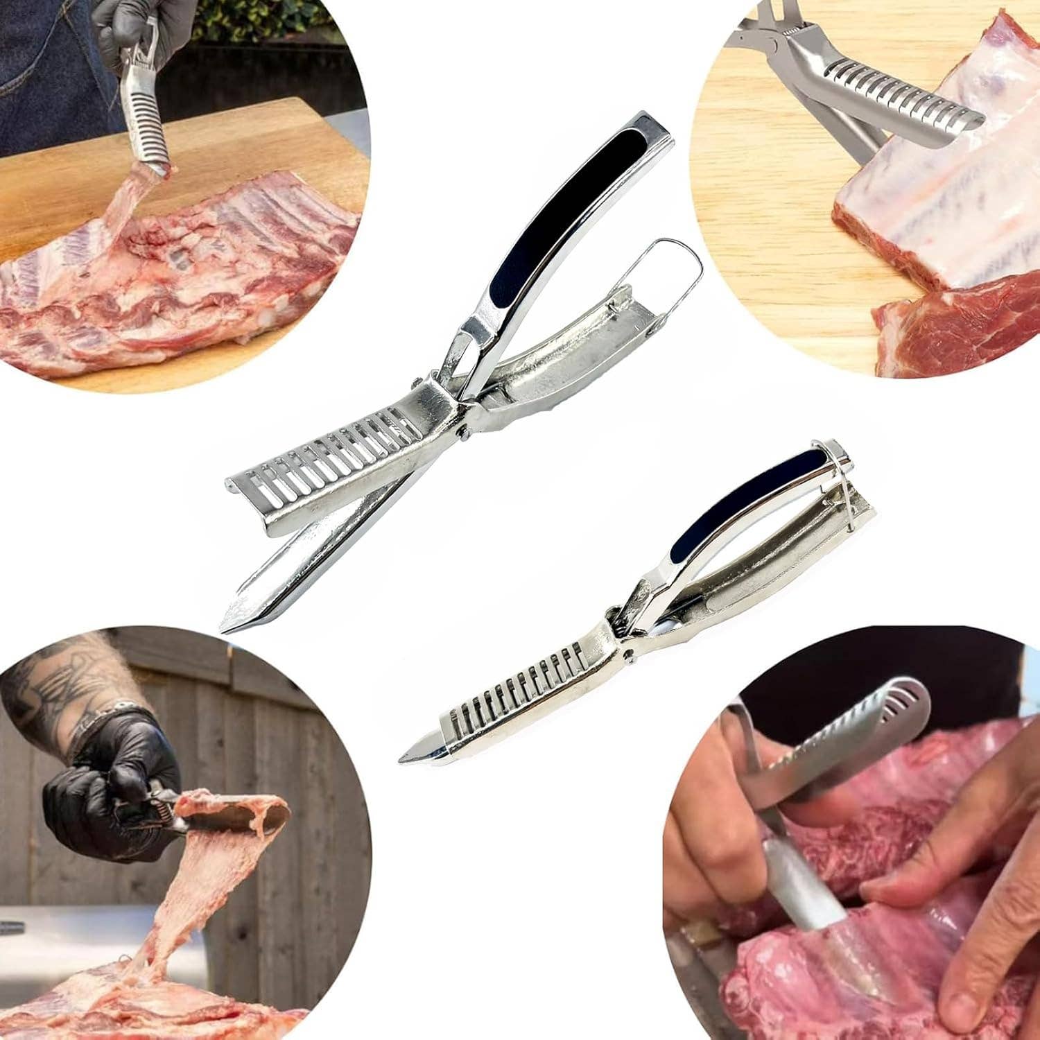 VIGOR - Wholesale Kitchen Tool/Gadget - Stainless Steel Rib Prep Tool Membrane Remover Ergonomic5