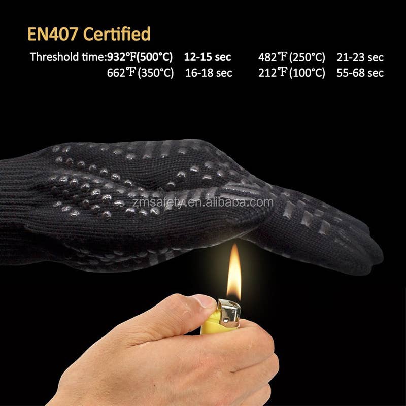 VIGOR - Wholesale Oven Mitt/Pot Holder - BBQ Grill Gloves Cut & 932°F Heat Resistant Gloves6