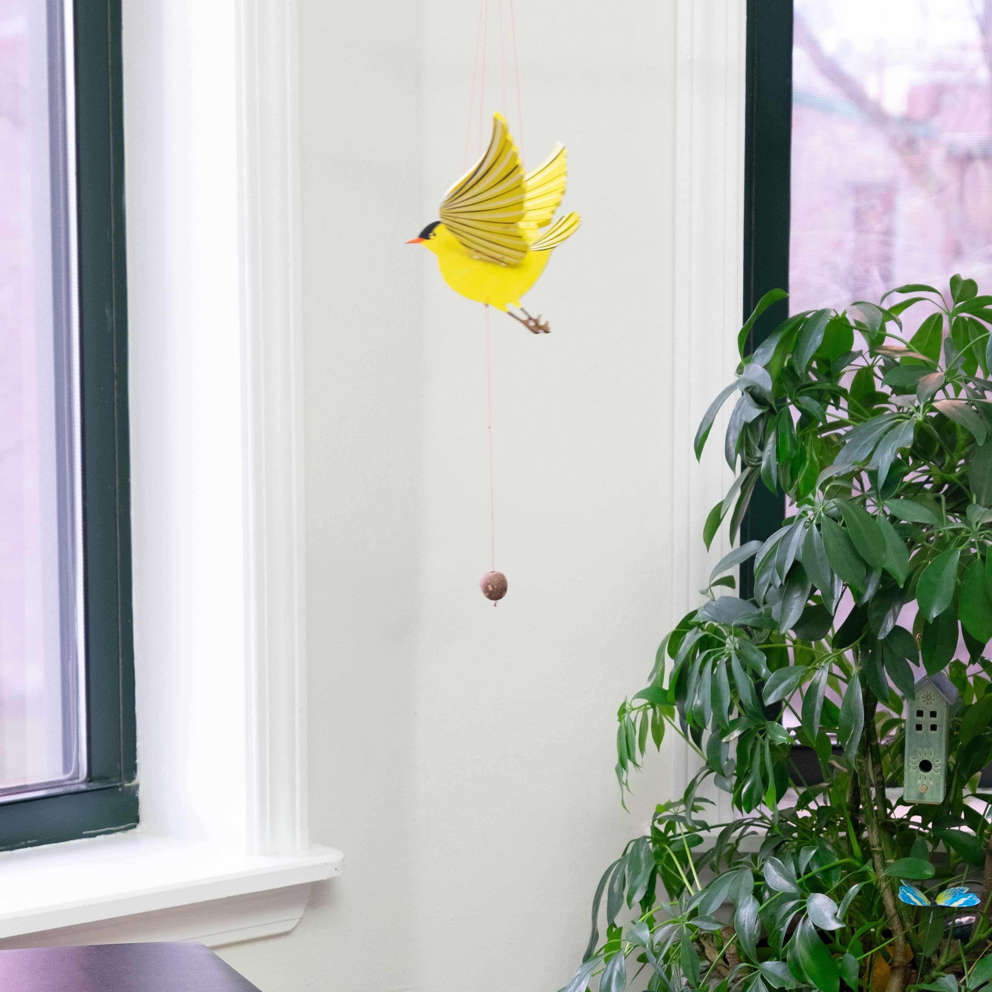 Tulia's Artisan Gallery - Wholesale Mobile - American Goldfinch Bird Flying Mobile2