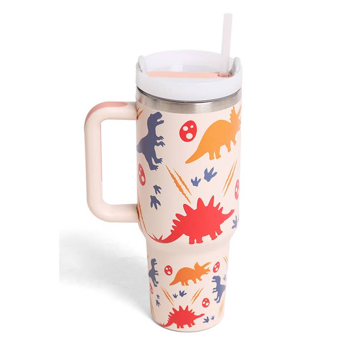 Hana - Wholesale Insulated Mug/Tumbler - Dinosaurs 40oz Handle Tumbler