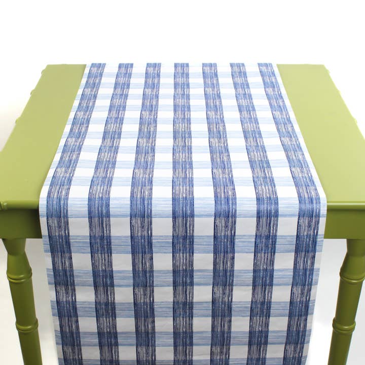 Gin Lane 12' Paper Table Runner - Blue for wholesale by Madcap Cottage