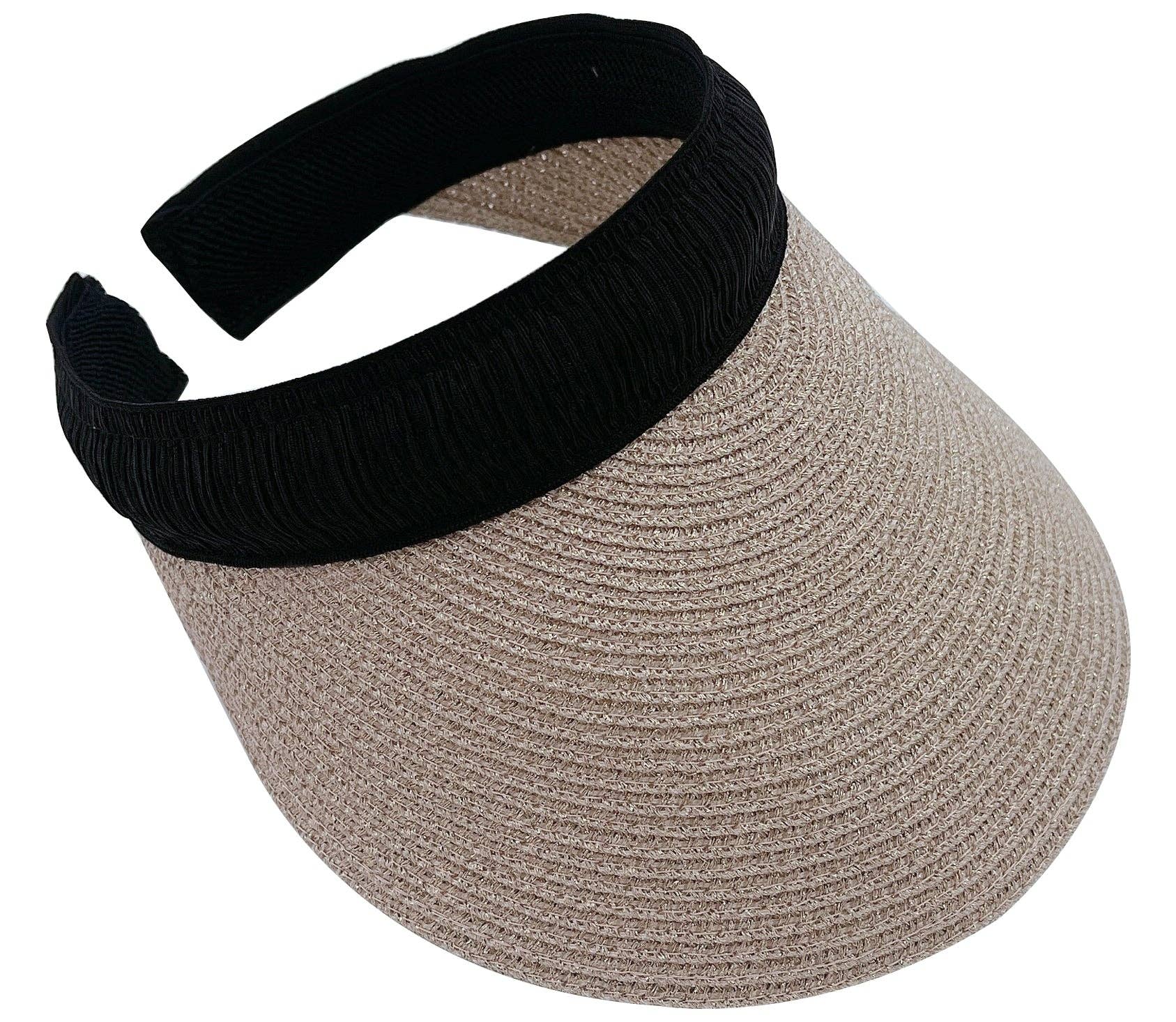 Do Everything In Love® – wholesale Visor – Women's – Metallic Straw Sun Visor1