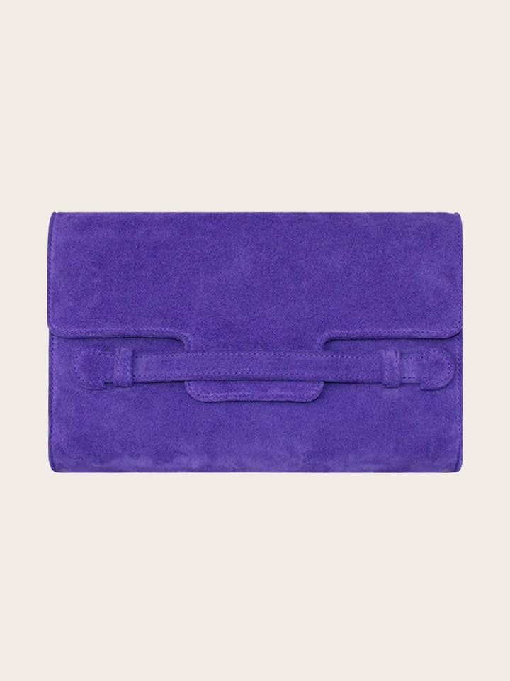 Clutch Antonia DIBONI Couture em couro roxo por atacado de DIBONI GMBH