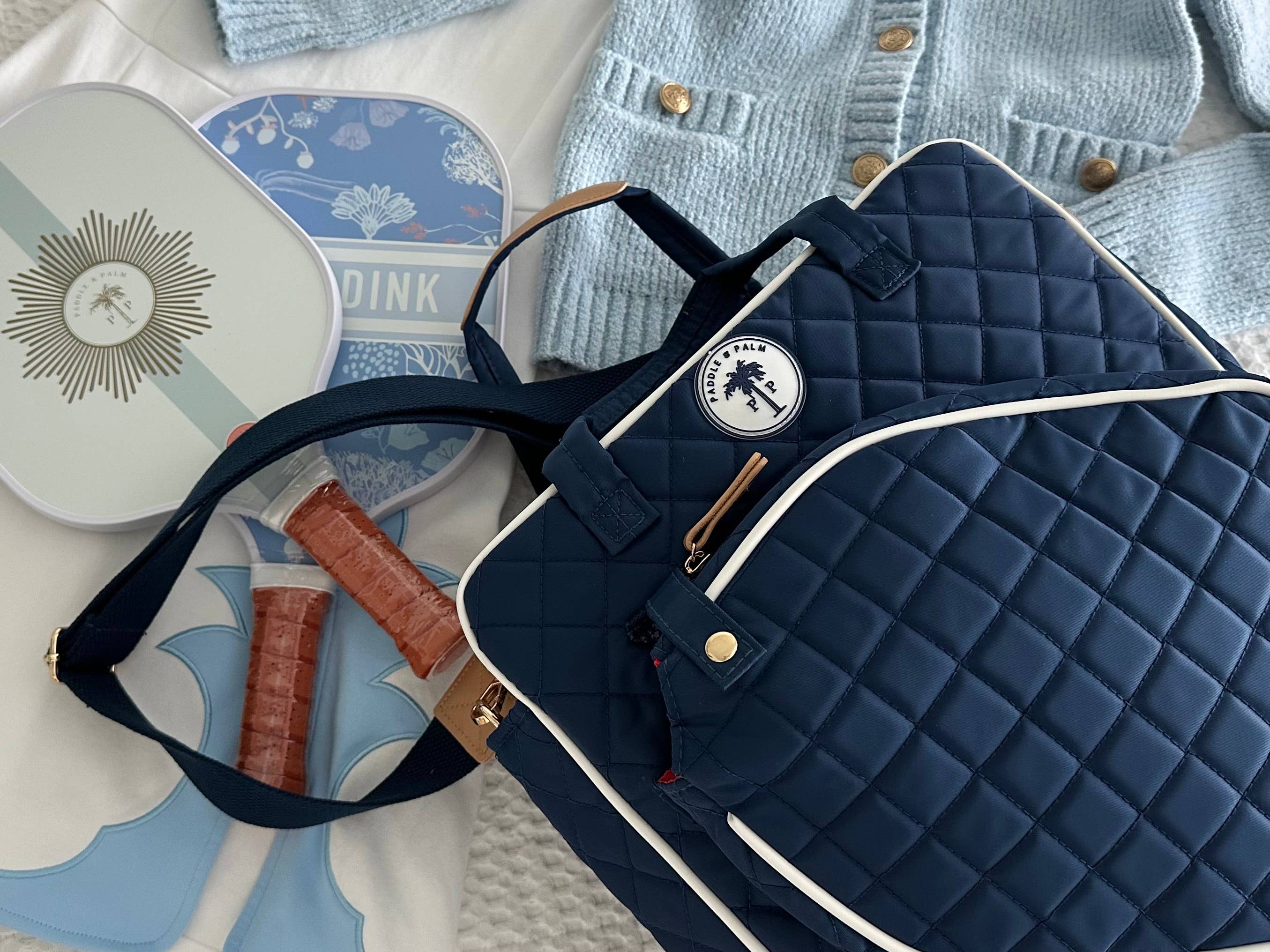 Paddle & Palm Pickleball - Wholesale Sports Bag - Unisex - Pickleball Tote Bag Genuine Leather Accents Waterproof! 1