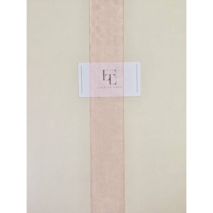 Lace To Love - Wholesale Ribbon - Gift Wrapping - 5 cm Light Pink Muslin Ribbon, Shiny 50 mm Wide Tape7