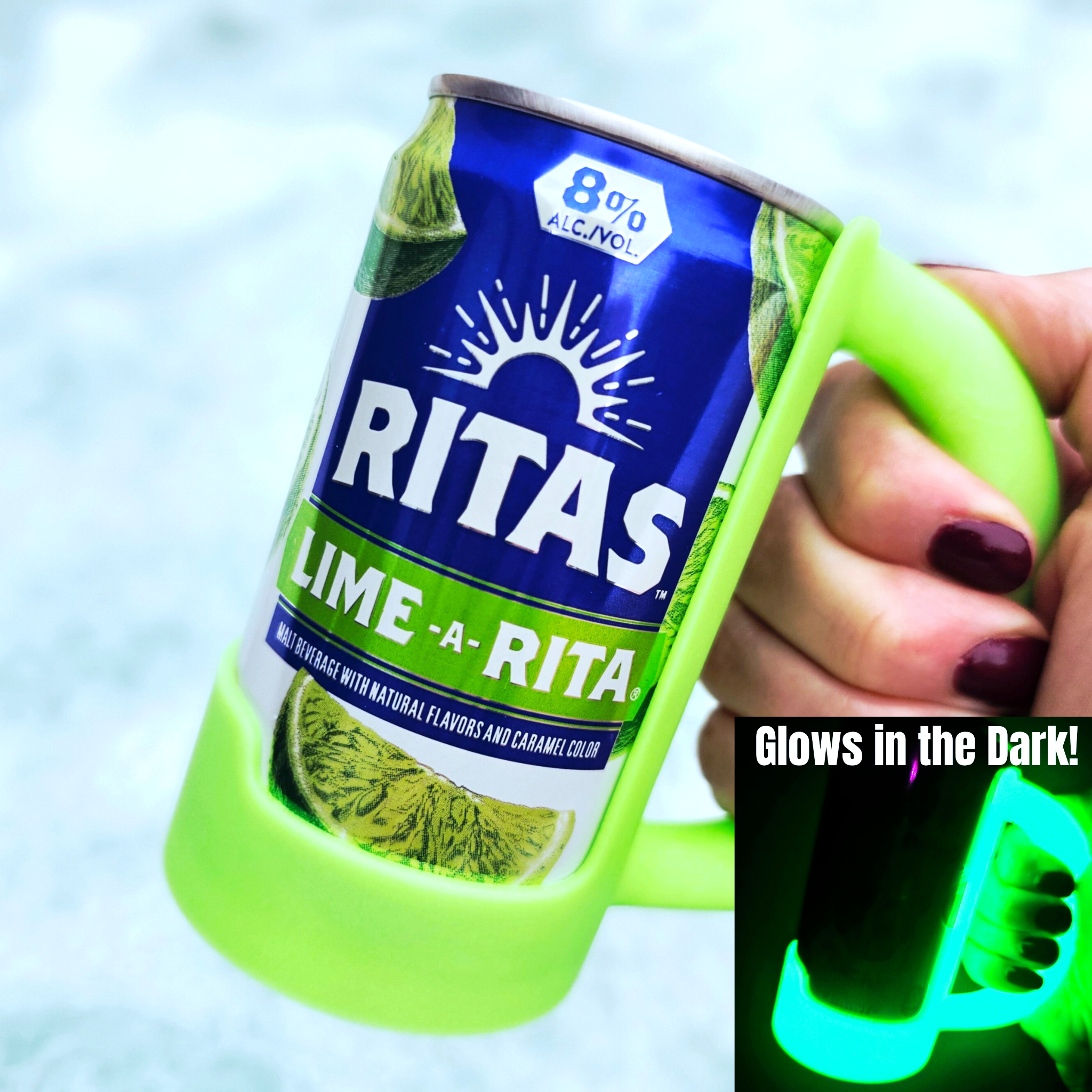 BD Lasers INC. - Wholesale Drink Huggers & Koozies - 7.5 & 8.4 oz MINI Can Holder, Mini Soda Pop Holder Handle5