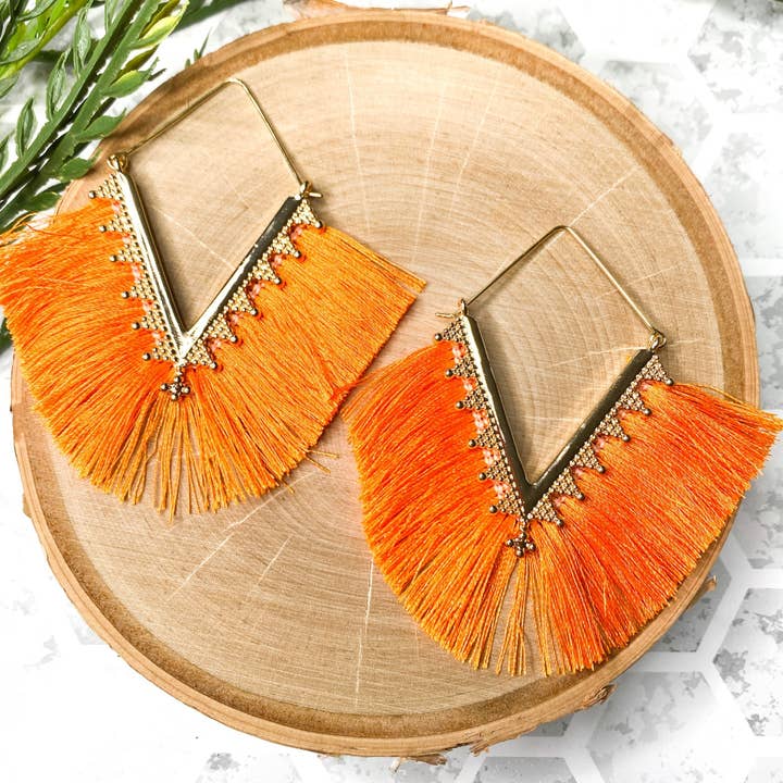 Aurora Earrings - Orange for wholesale by MM Designs