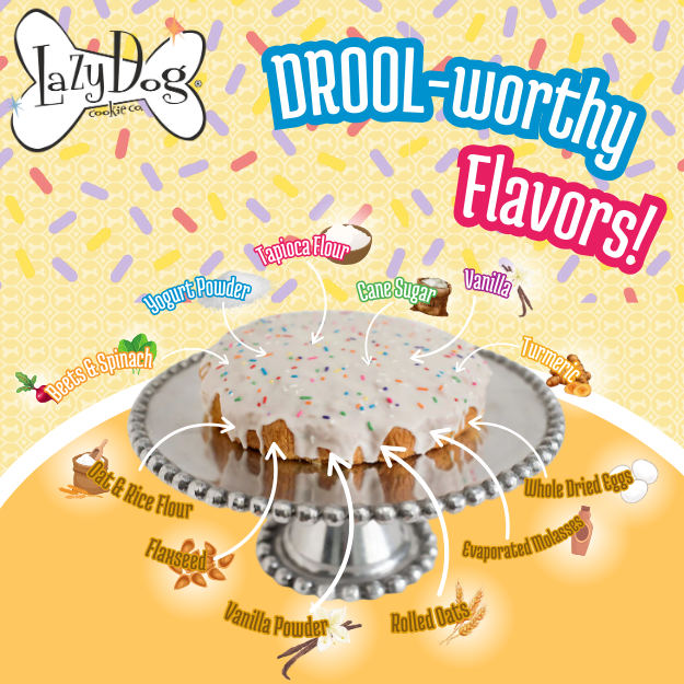 The Lazy Dog Cookie Co., Inc. - Wholesale Cake Mix - Vanilla Birthday Cake Mix w/ Sprinkles & Frosting Mix4