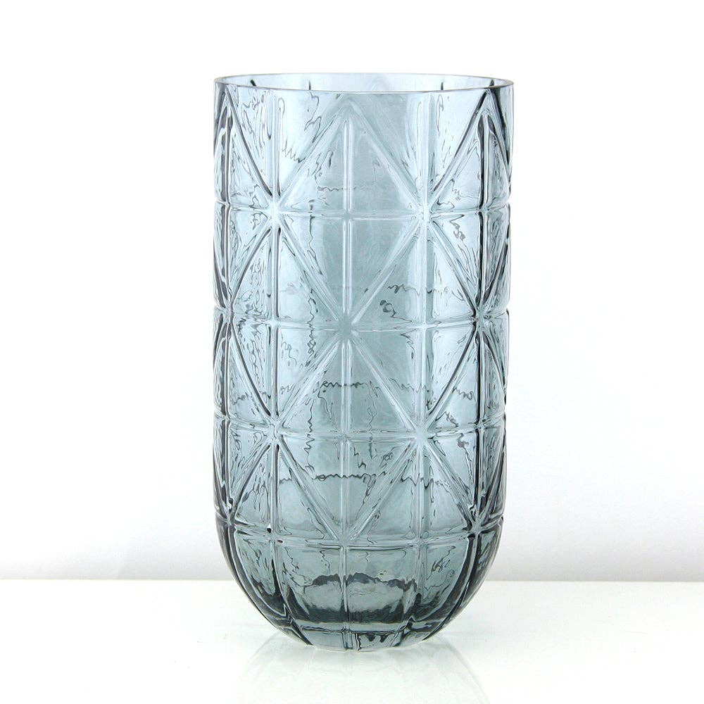 Galore Home - Wholesale Vase - Geometric Glass Vase (H-10.5" x D-5.5")2