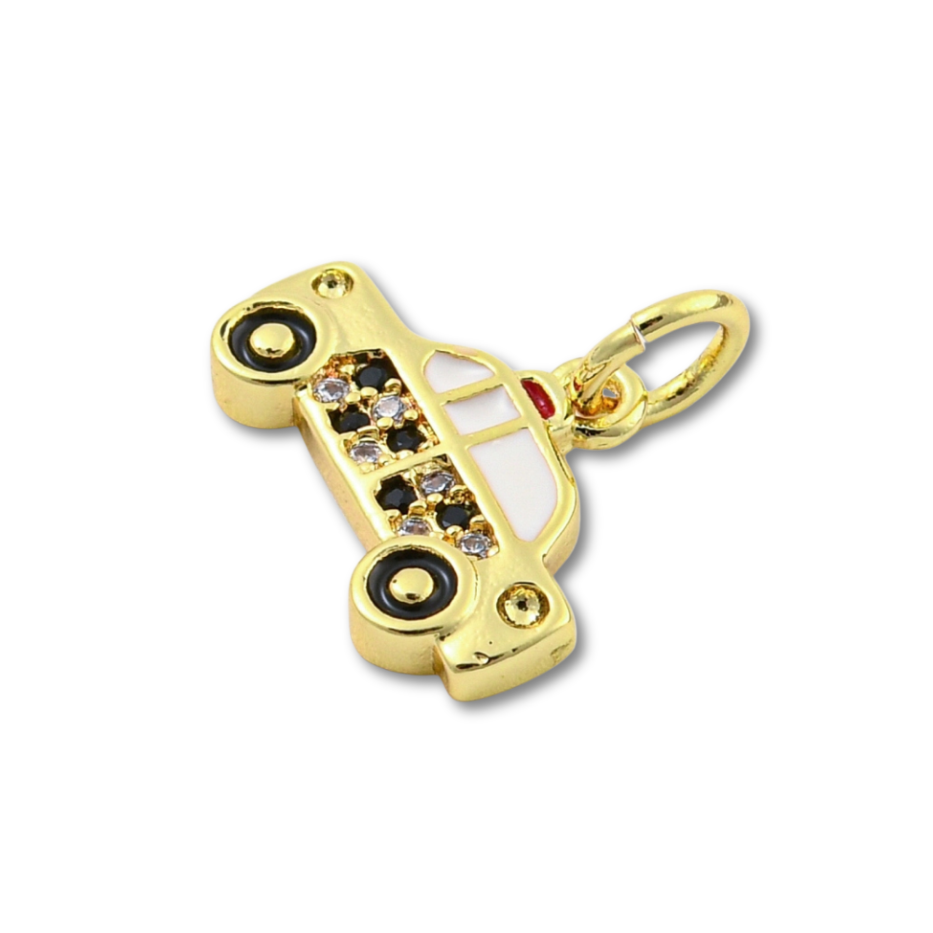 Love, Paige Designs - Wholesale Individual Charm/Pendant - 18k Gold Plated Brass Taxi Charm1