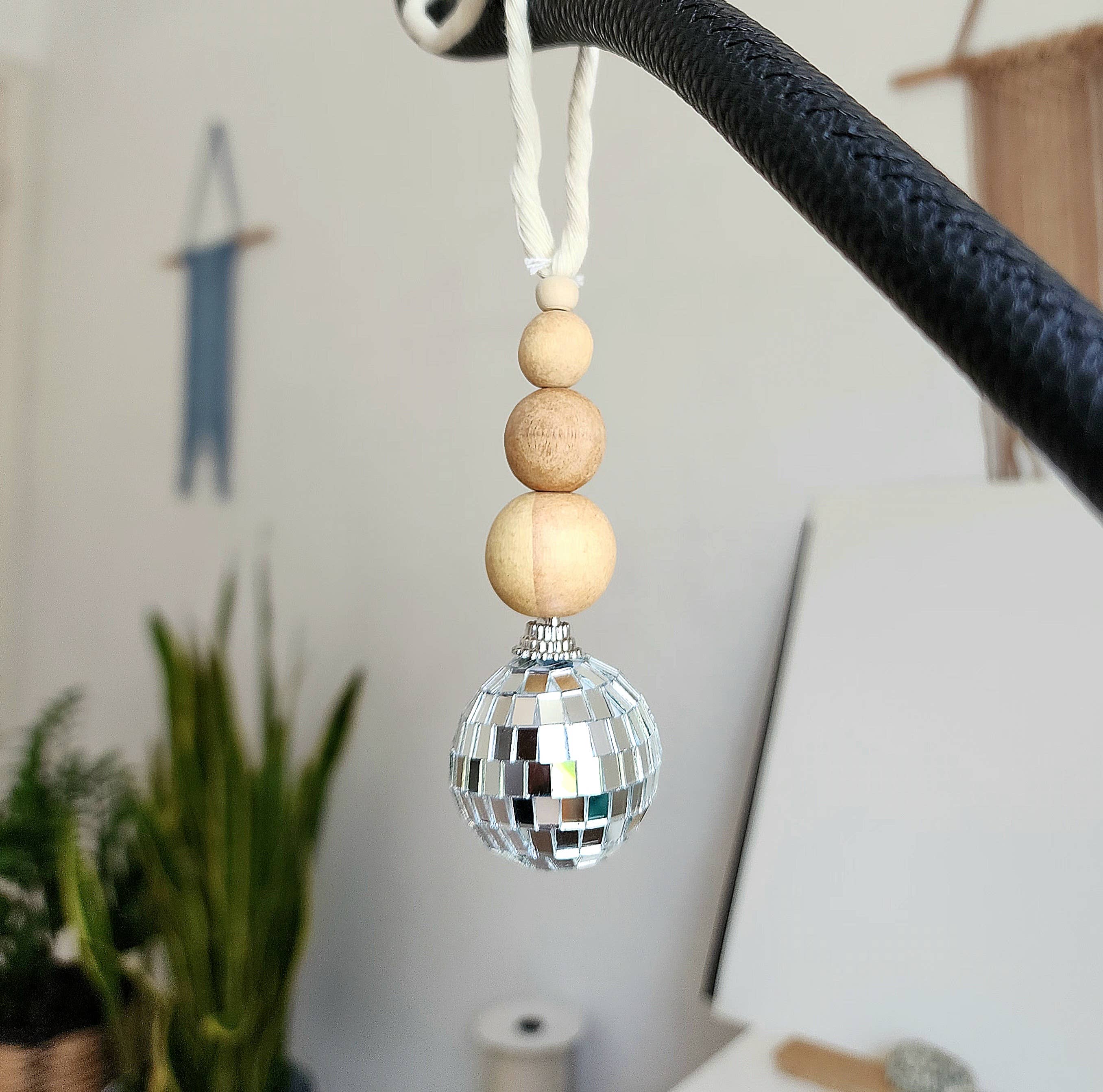 Handmade By Uruba - Wholesale Car Decorative Charm - Unisex - Disco Ball Car Charm & Oil Diffuser, Retro Car Accessories5