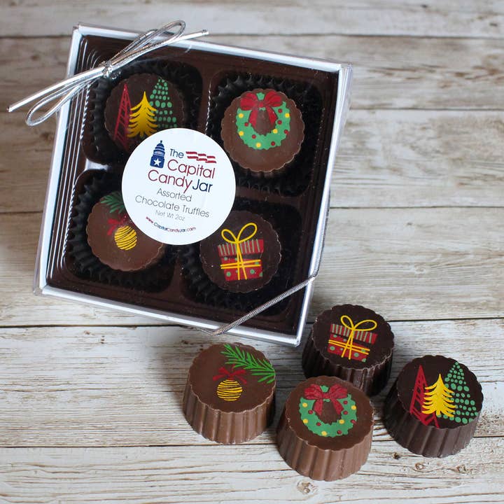 Coffret cadeau Truffle, Noël (2 oz) pour la vente par Capital Candy Jar