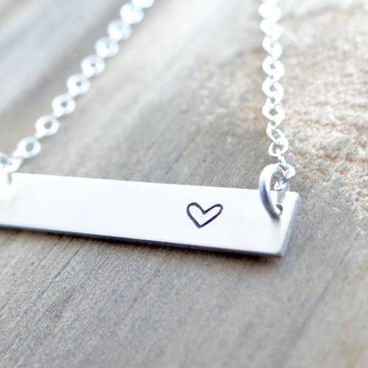 Heart Bar Necklace for wholesale by Words By Heart