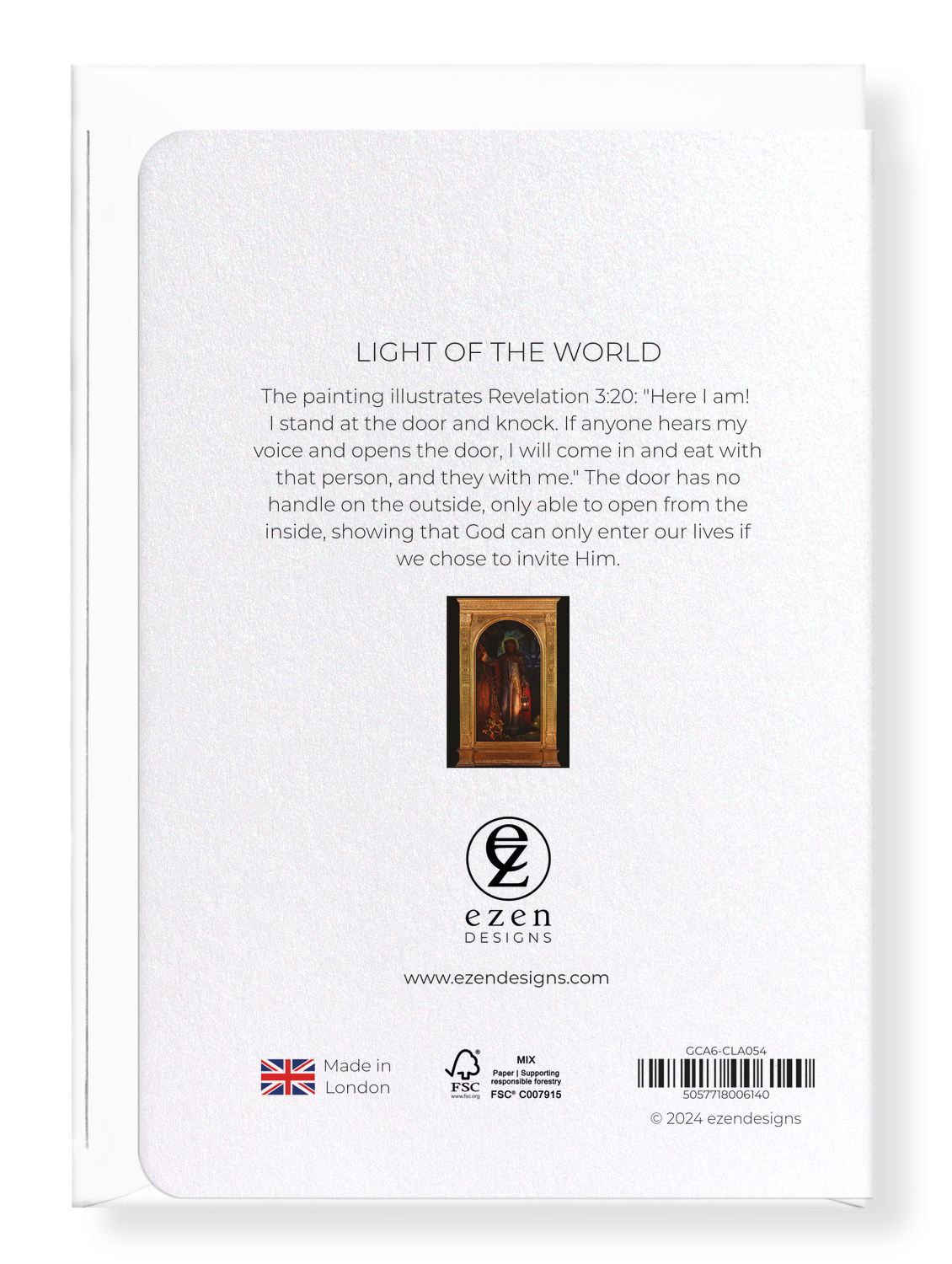 Ezen Trade – wholesale Everyday greeting card – LIGHT OF THE WORLD: Painting Greeting Card1