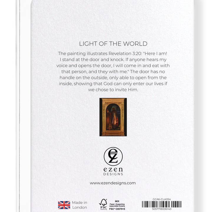 Ezen Trade – wholesale Everyday greeting card – LIGHT OF THE WORLD: Painting Greeting Card1