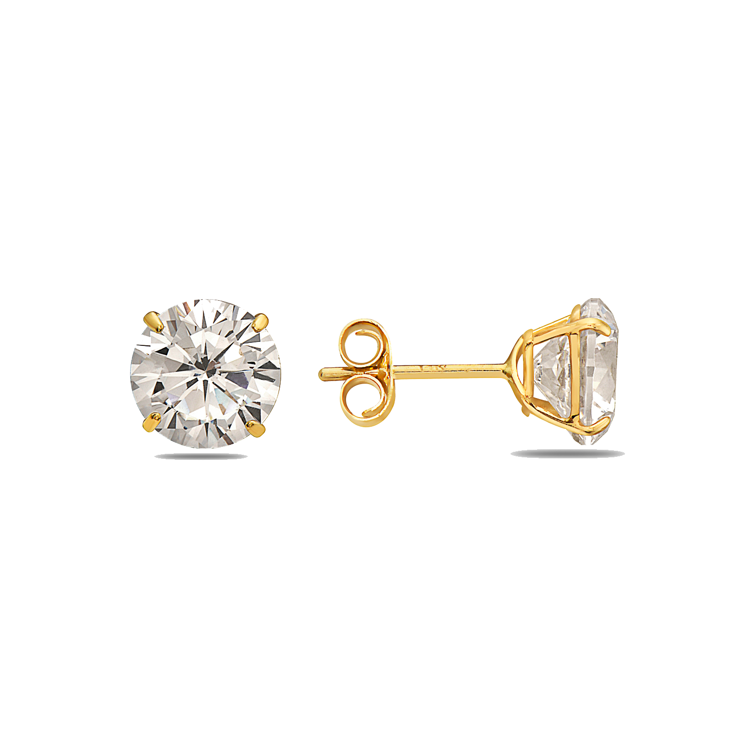 Pori Jewelry - Wholesale Stud/Post Earrings - 14K ROUND DIAMOND STUDS0