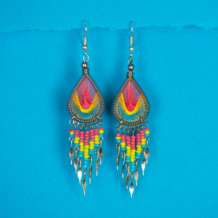Siesta – wholesale Dangle earrings – Peacock Bead Earrings0