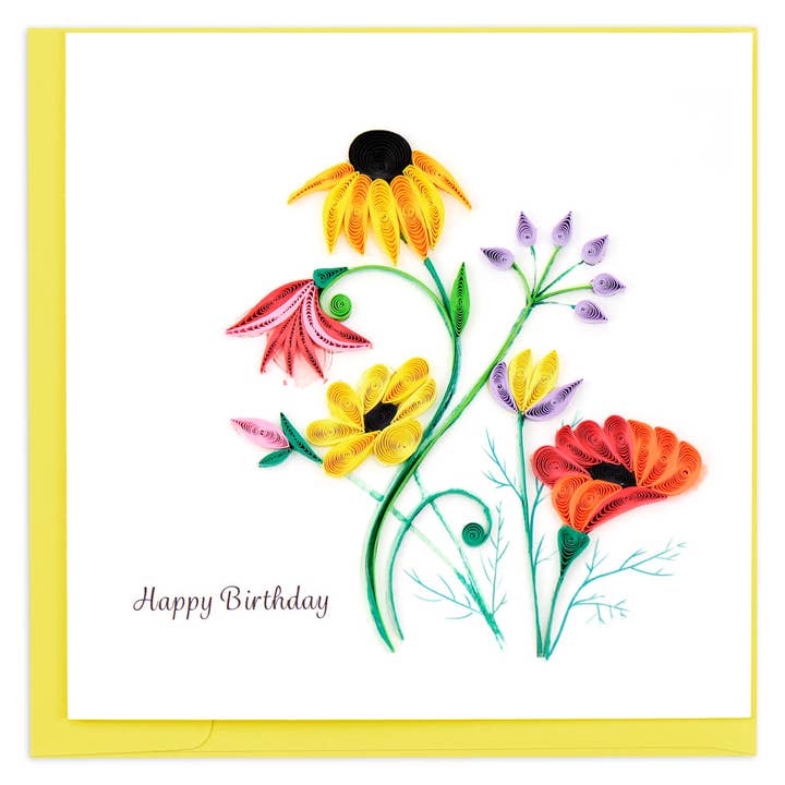 Quilling Card – Engroshandel Fødselsdagskort – Wildflower Fødselsdag Blooms