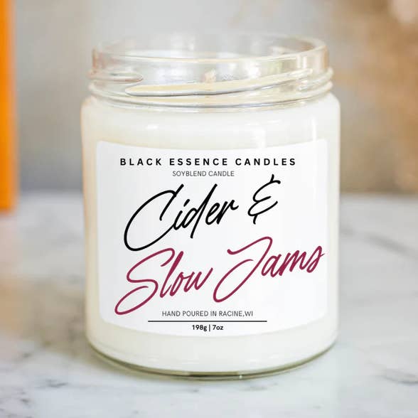 Cider & Slow James for wholesale by Black Essence Candles