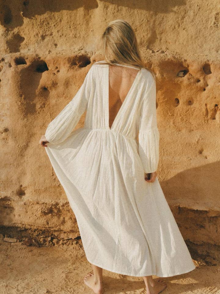 WILD HEART DRESS Milk for wholesale by A Perfect Nomad