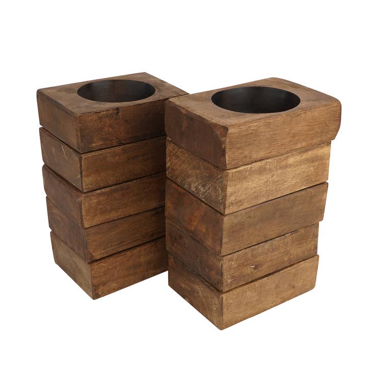 My Amigos Imports - Wholesale Candle Holder - Great Buy-One Hole Cheese Mold-WH5P-Home Decor #2-Waxed-$82