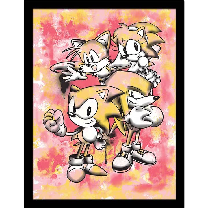 Wandkunstdruck Sonic The Hedgehog (bemalte Figuren) für den Großhandel von Pyramid International