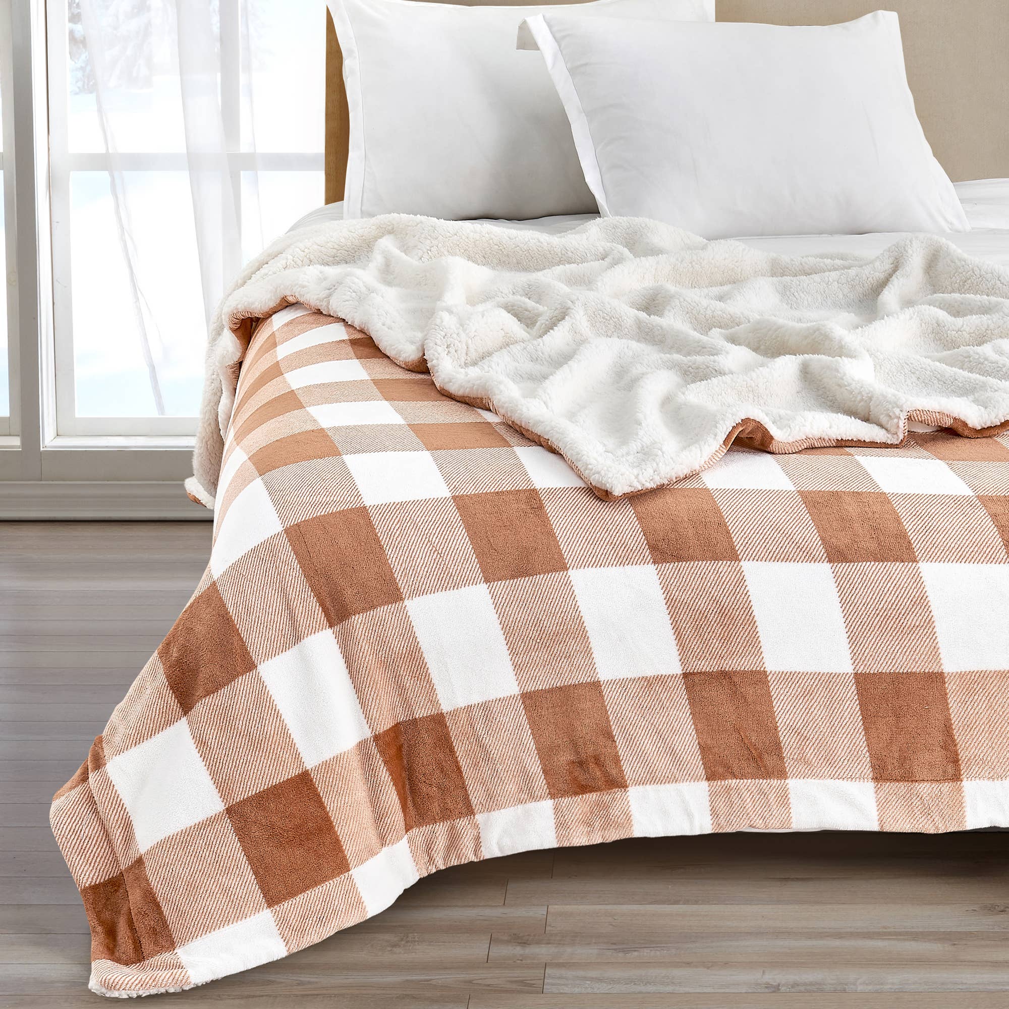 BH Collective - Wholesale Bedding Blanket - Bed Blanket - Velvet Plush & Sherpa Reverse - Kinsley0