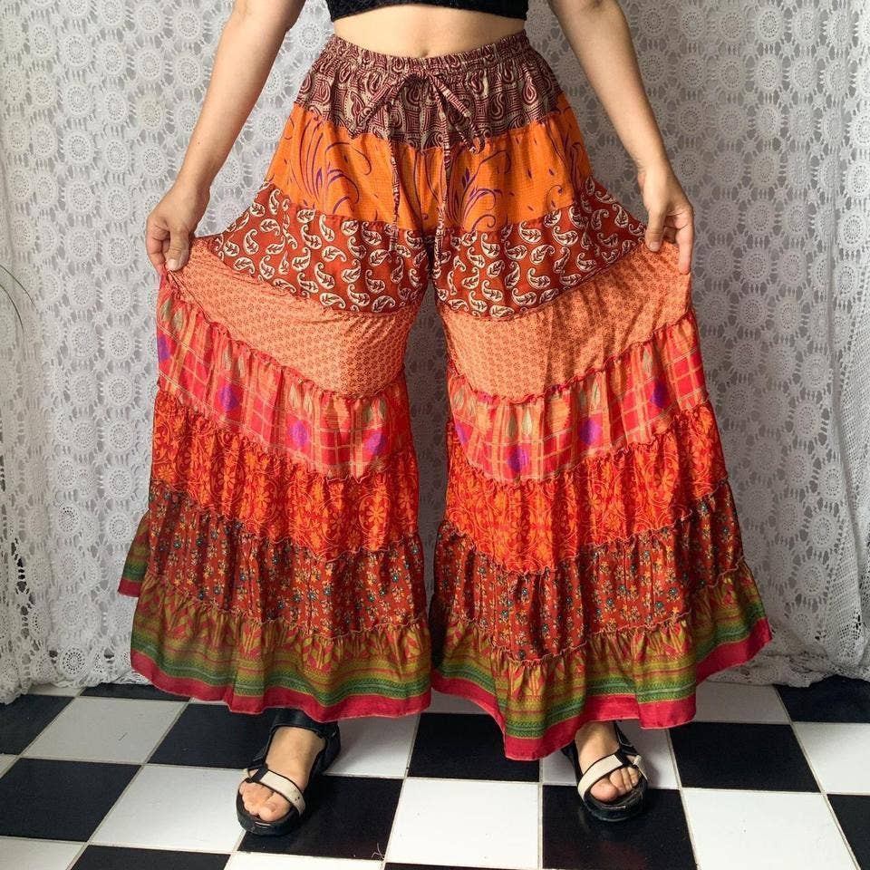 Kaohinani – wholesale Pants – Women's – Recycled Sari Palazzo Pants
10