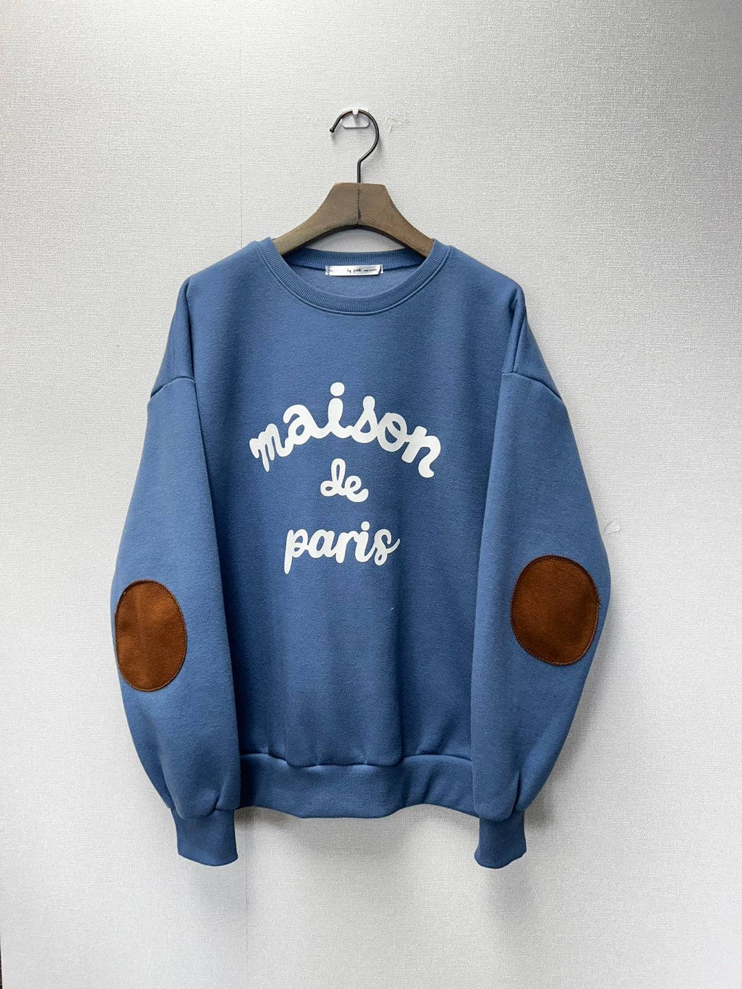Little Light - Wholesale Graphic Sweatshirt - Women's - Maison de Paris Elbow Patch Sweatshirt1