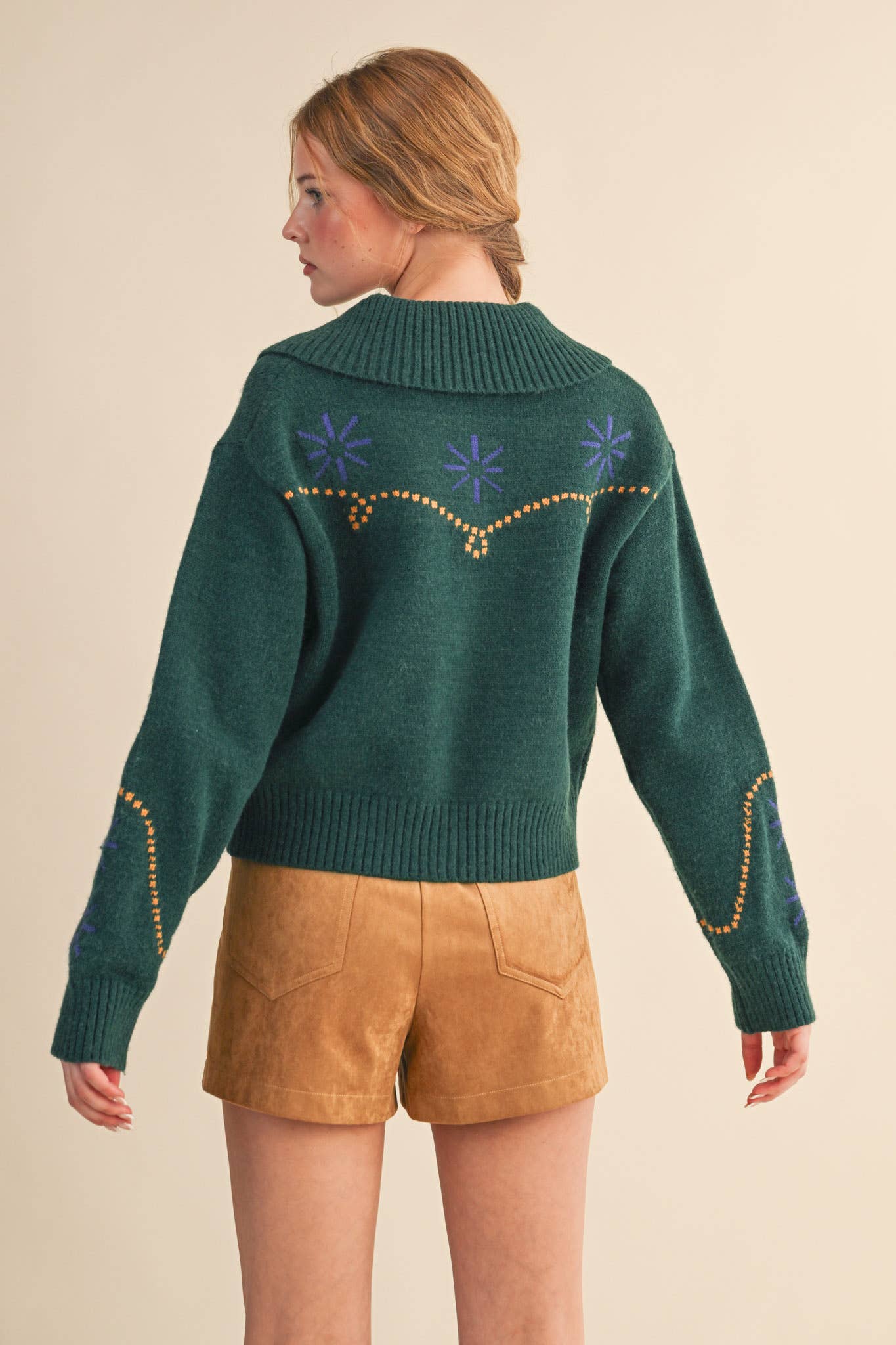 &MERCI - Wholesale Cardigan - Women's - WESTERN DESIGN SWEATER CARDIGAN MSW1121715