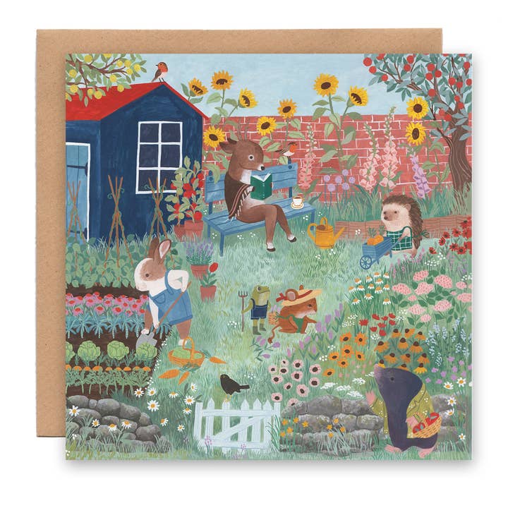 Busy garden card voor wholesale door Cécile Berrubé