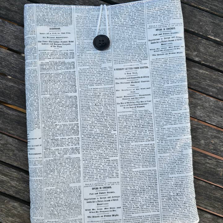 Housse de livre matelassée feuille de journal pour la vente par laubelgo