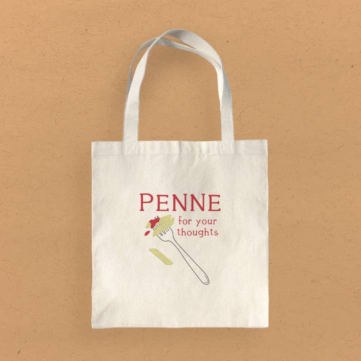 Penne pour vos pensées - Sac fourre-tout en toile pour la vente par Boheme Bliss