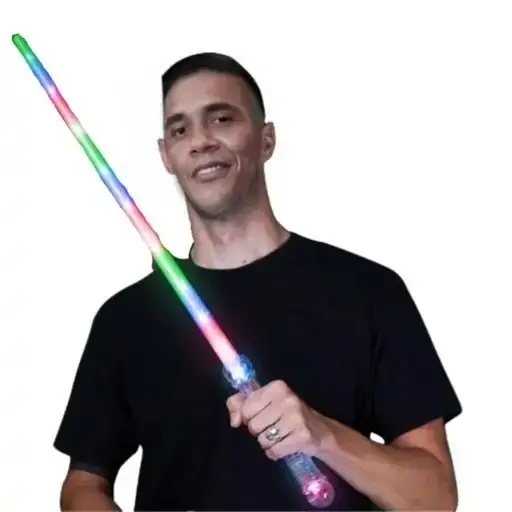 Blinkee.com, LLC - Wholesale Light-Up Toy - Kids & Baby - LED Red Blue Green Multicolor Lightsaber with Prism Ball0
