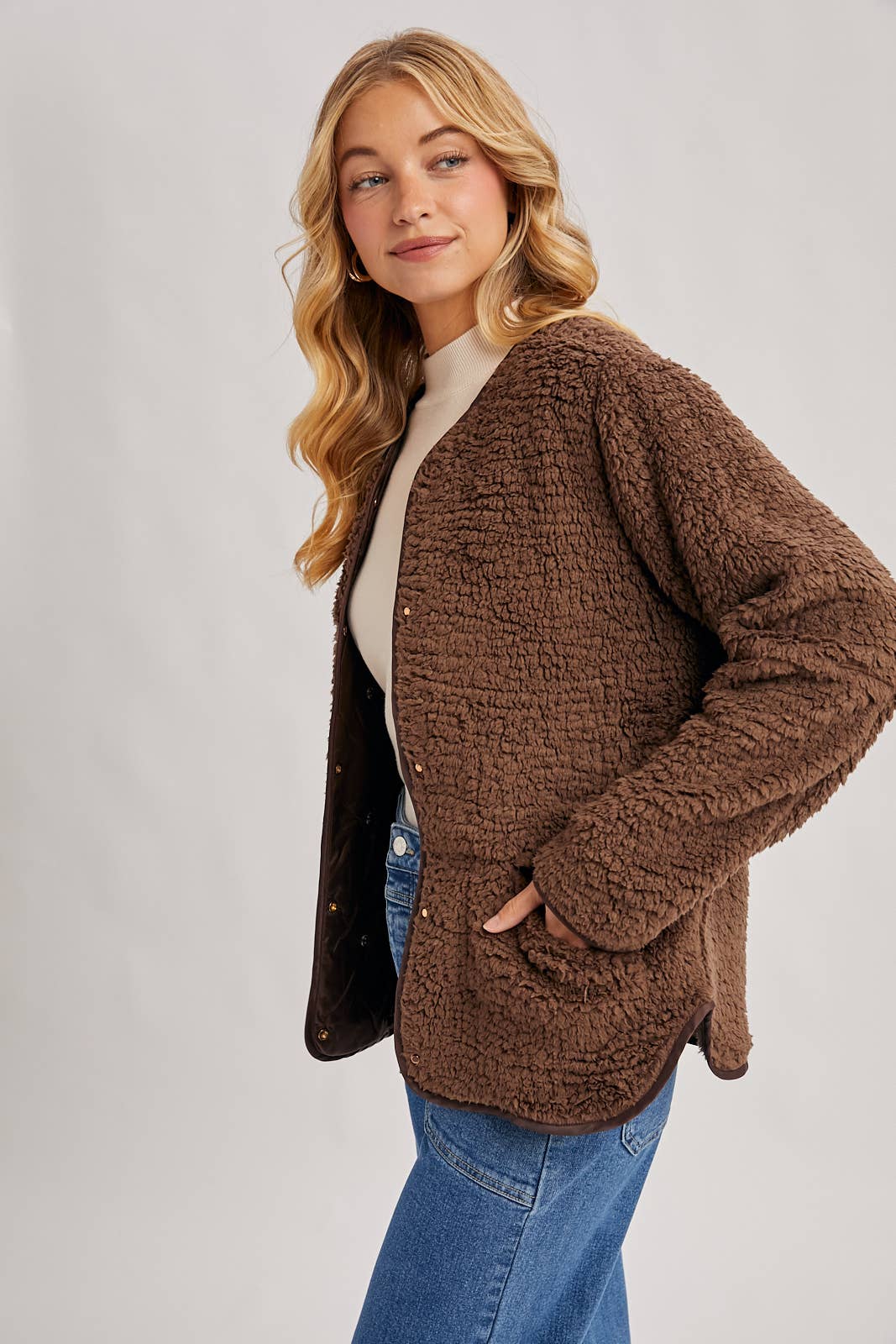 Bluivy - Wholesale Jacket - Women's - SHERPA ADJUSTABLE HOODED JACKET21