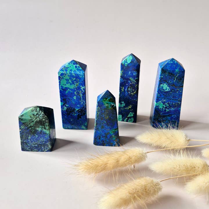 Moonlight Gemstones - Wholesale Spiritual Stone/Crystal - Rare Gemstone Azurite Tower – #3 120 grams pure mystery & intuitive power1