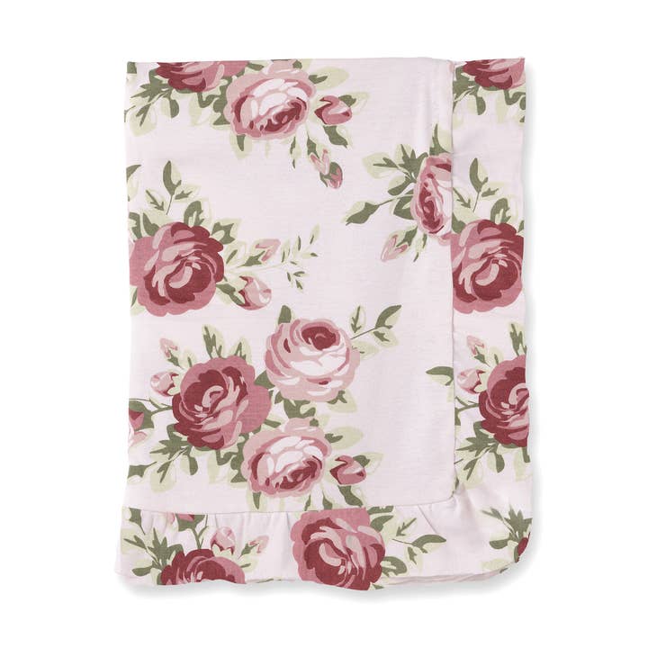 Babydecke Cabbage Rose aus Baumwolle für Mädchen für den Großhandel von Tesa Babe