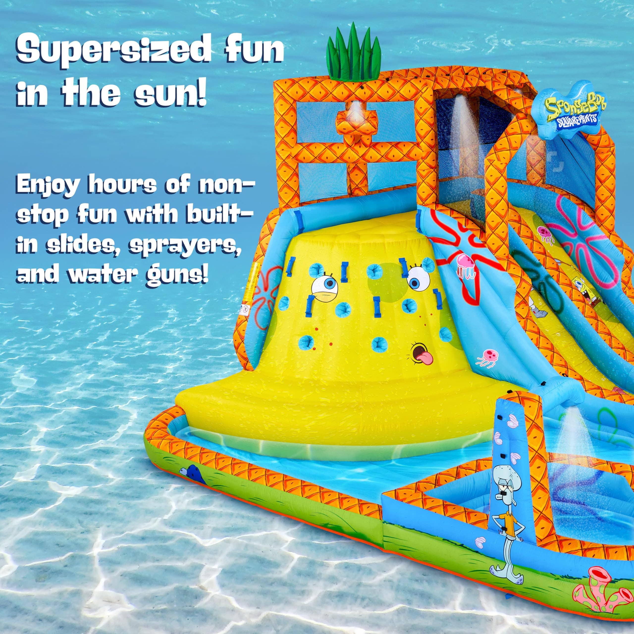 Sunny and Fun - Vendita all'ingrosso Gonfiabili - Scivolo Gonfiabile Acquatico SpongeBob Mega Climb N’ Go6