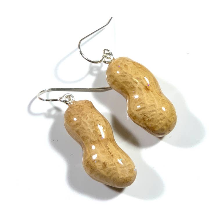 Glitterlimes - Wholesale Dangle Earrings - Peanut Nut Earrings - Snack Jewelry0